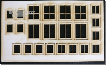 Bastelplatine Fenster und Türen - Set 3