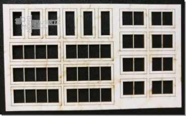 Bastelplatine Fenster und Türen - Set 4